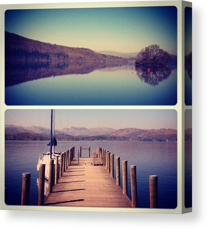 Summer2012 Canvas Print featuring the photograph Lake Windermere #manc #manchester by Conor Duffy