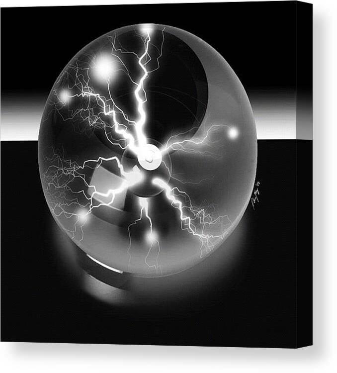 Pool Canvas Print featuring the photograph Last Ball Plasma by Oliver Kuy