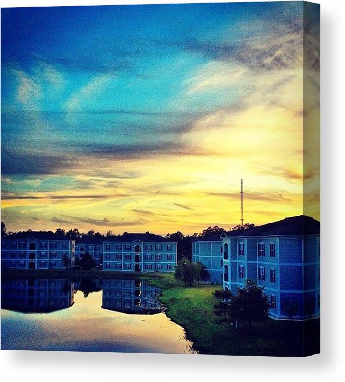 Ccu Canvas Print featuring the photograph Last Nights #sky #ccu by Katie Williams