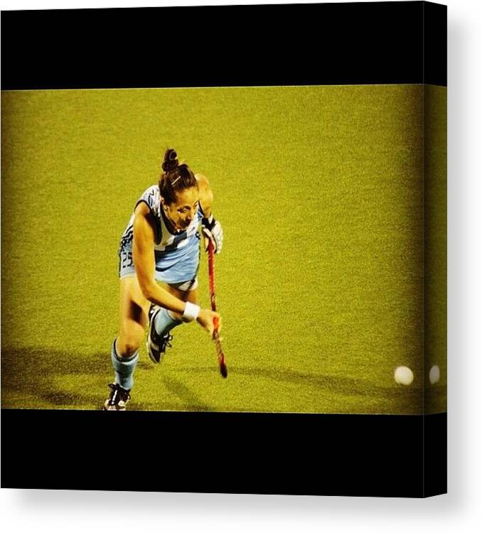 Leonas Canvas Print featuring the photograph #leonas #hockey #hchockey #sports by Gaby Mabromata