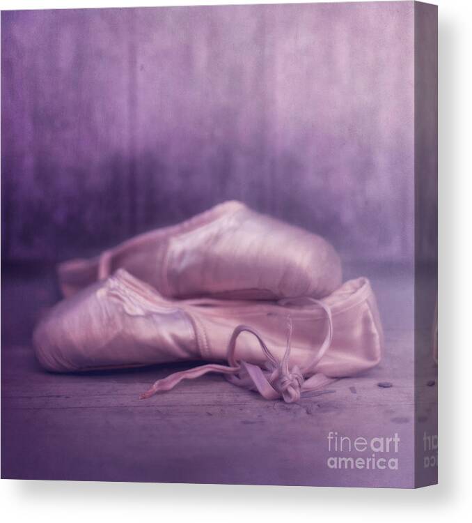 Ballettshoes Canvas Print featuring the photograph Les chaussures de la danseue by Priska Wettstein
