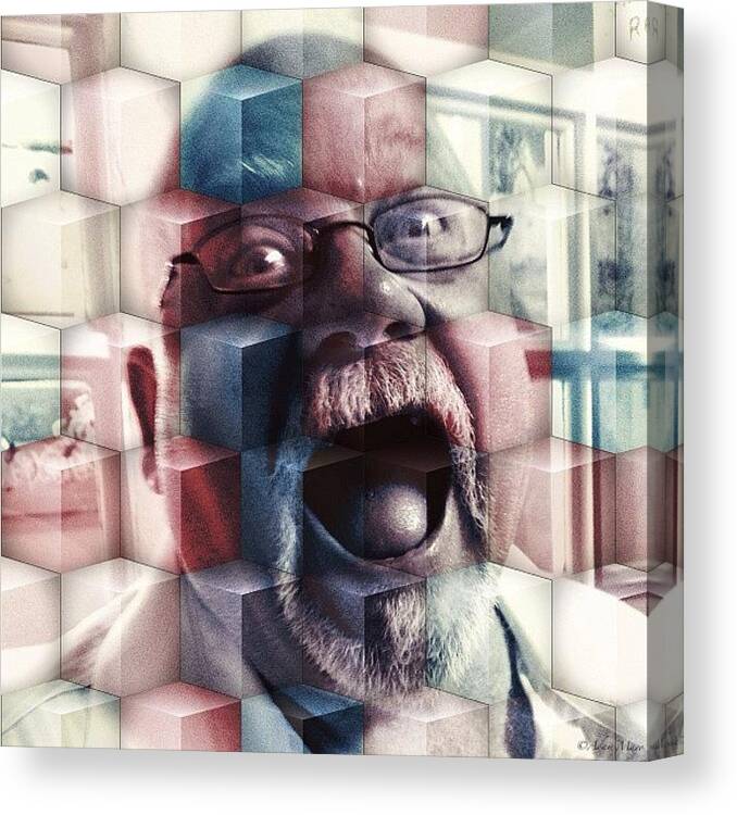 Mobilephotography Canvas Print featuring the photograph Lew Cubed - Crazy As Ever! #portrait by Photography By Boopero