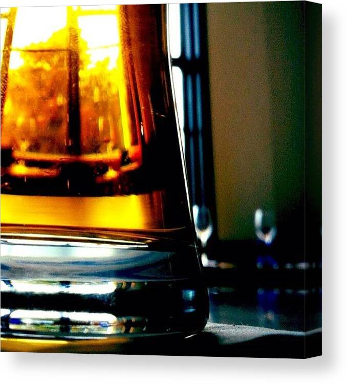 Lager Canvas Print featuring the photograph #liquid #gold #beer #lager by Daniela Leach