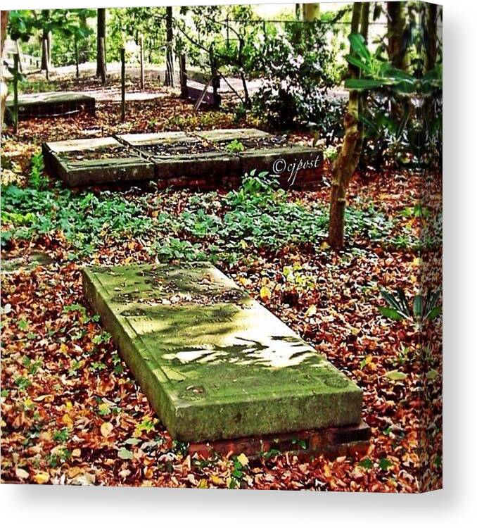 Groningen Canvas Print featuring the photograph Long Forgotten Graves In #winsum by Cynthia Post