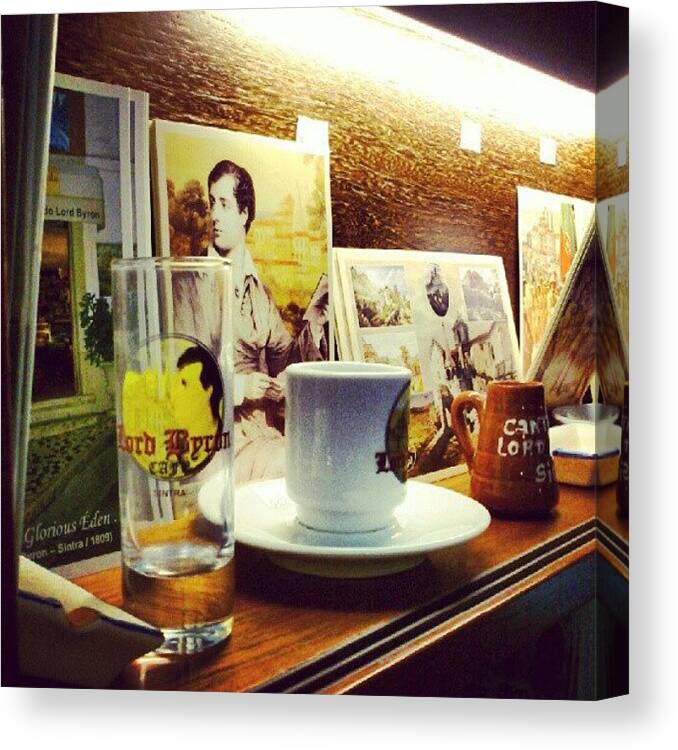 Lorde Byron Cafe Canvas Print featuring the photograph Lorde Byron Cafe by Rui Marques