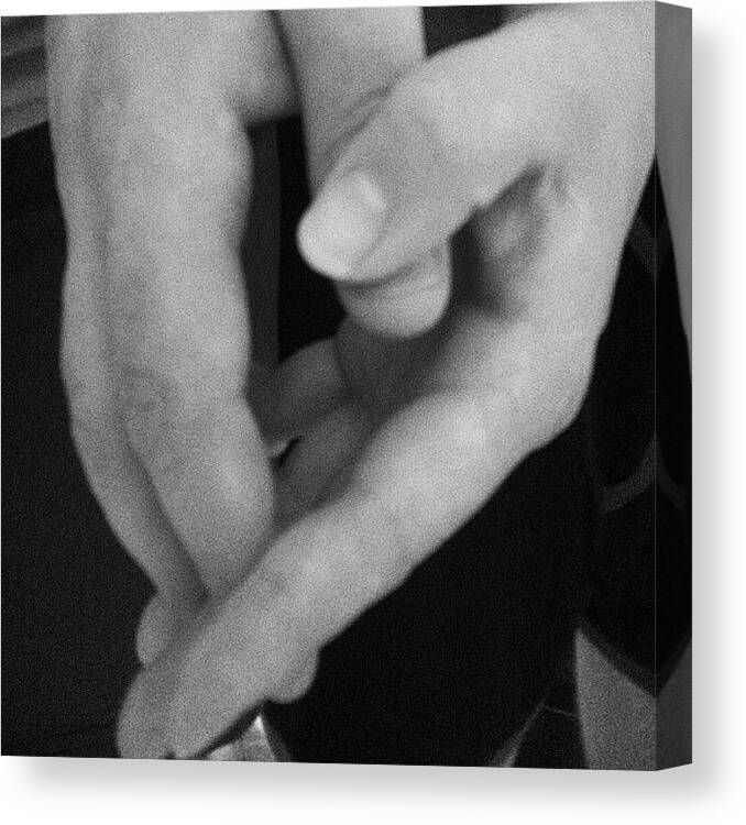 Heart Canvas Print featuring the photograph #love #hands #holdinghands #happiness by Kelsey Kizer