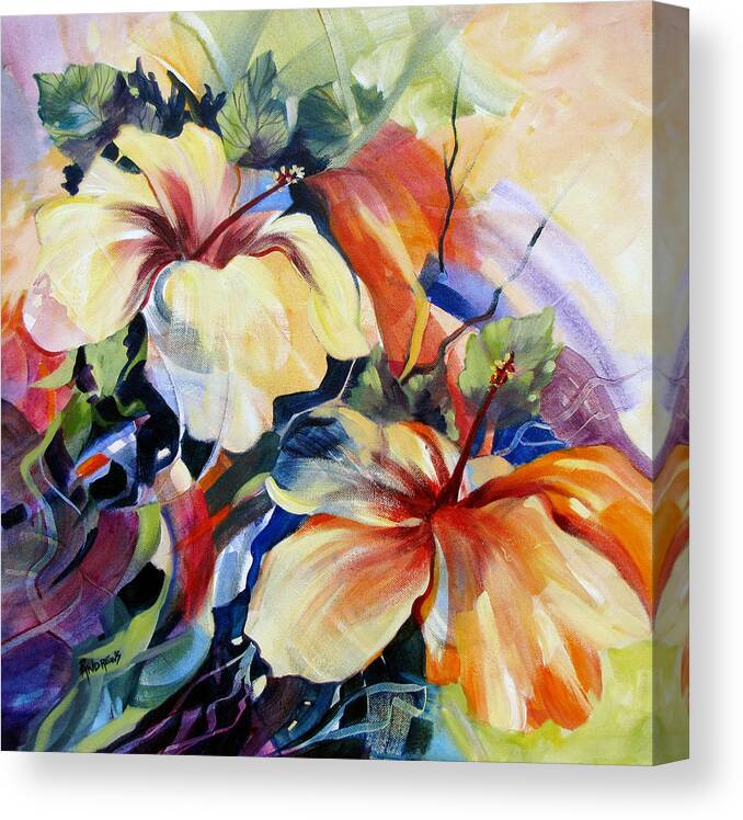 Floral Canvas Print featuring the painting Love In The Afternoon by Rae Andrews