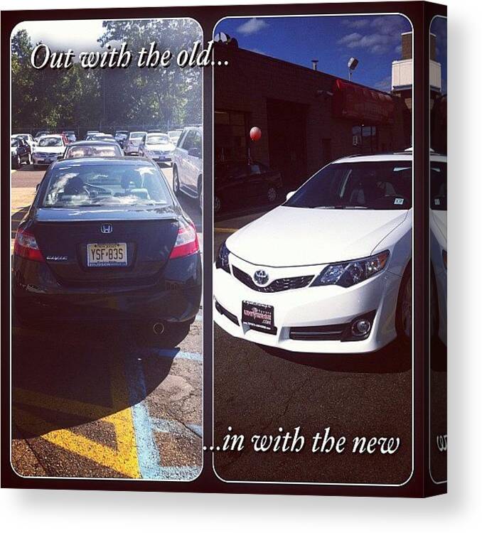 Love Canvas Print featuring the photograph #love My #new #car #toyota #camry #ig by Karina Garay