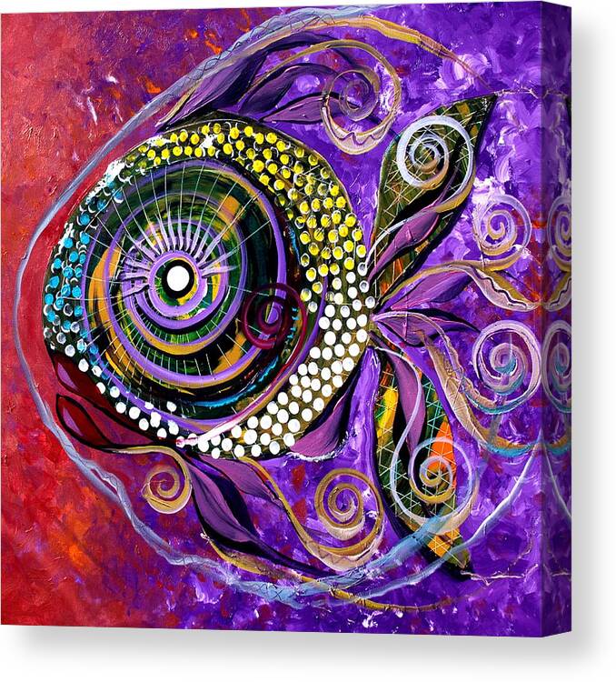 Fish Canvas Print featuring the painting Lovely Lady Fish by J Vincent Scarpace