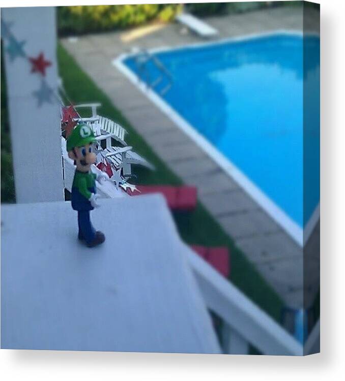 Instagram Canvas Print featuring the photograph Luigi: i...heh..heh...want To Go Down by Chuck Caldwell