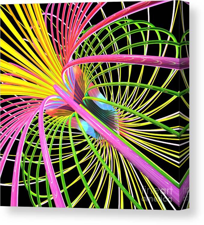 Attraction Canvas Print featuring the digital art Magnetism 4 by Russell Kightley