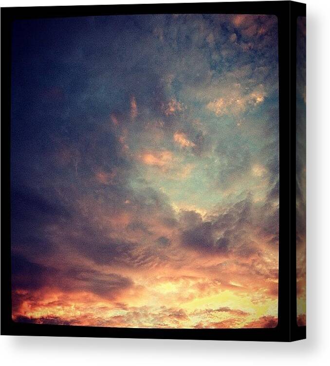 Fromwhereistand Canvas Print featuring the photograph Magnifique. #oklahomaskies by Berlin Green