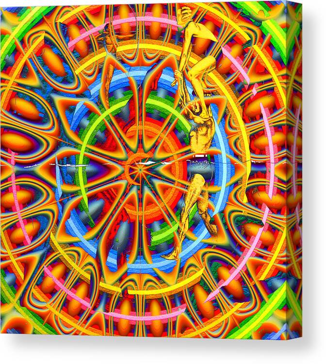 Mandala Canvas Print featuring the painting Mandala 2 by Steve Fields