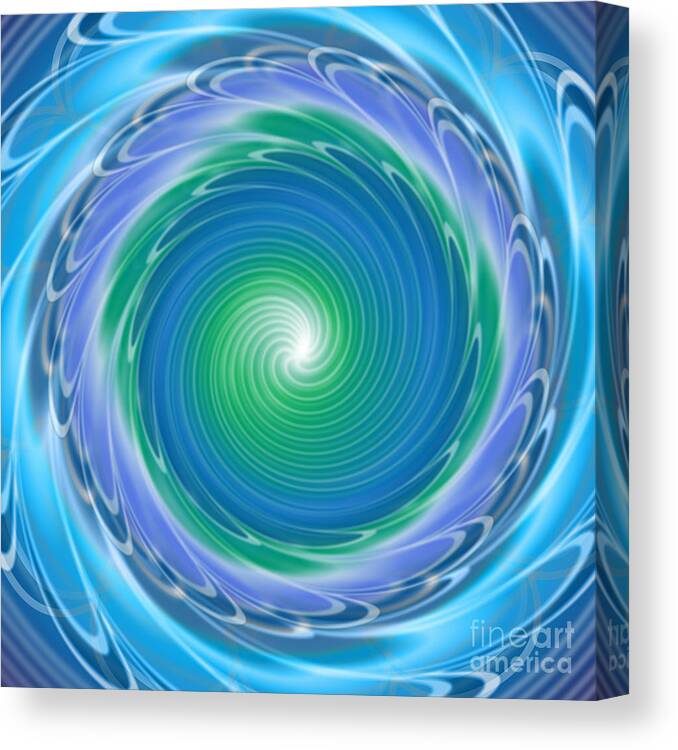 Mandala Canvas Print featuring the painting Mandala Spin by Shelley Myers