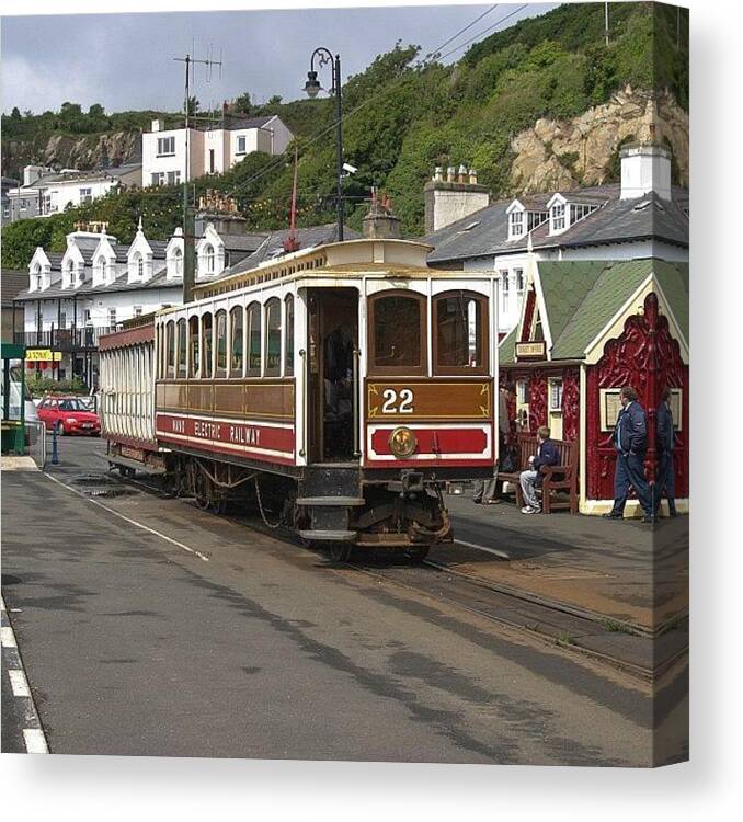 Trolley Canvas Print featuring the photograph Manx Electric Railway No 22 At Derby by Dave Lee