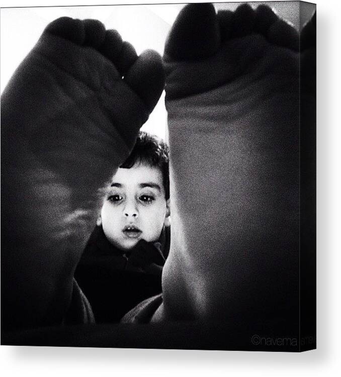 Blackandwhite Canvas Print featuring the photograph Max: Portrait Of A Child (2) by Natasha Marco