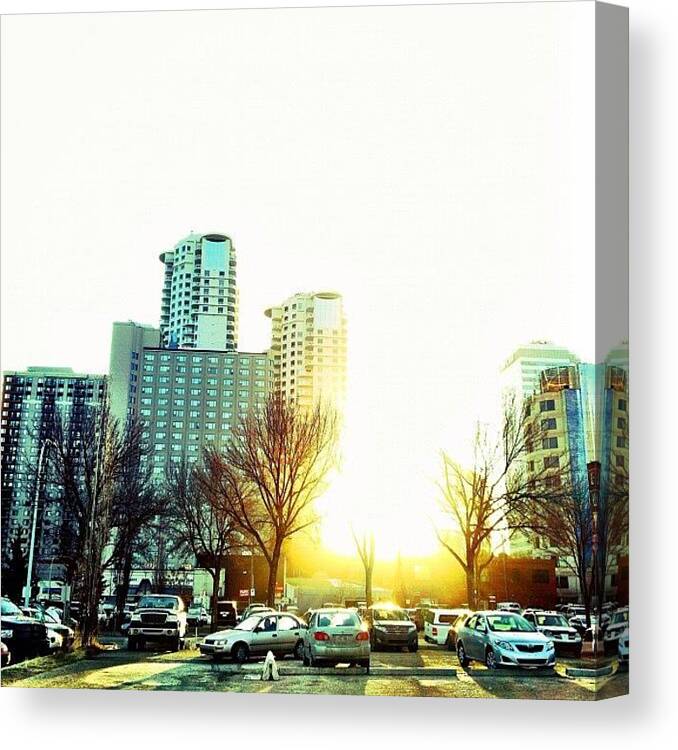 Yegdt Canvas Print featuring the photograph Melancholy Mornings #yegdt by Jolanda Thomas