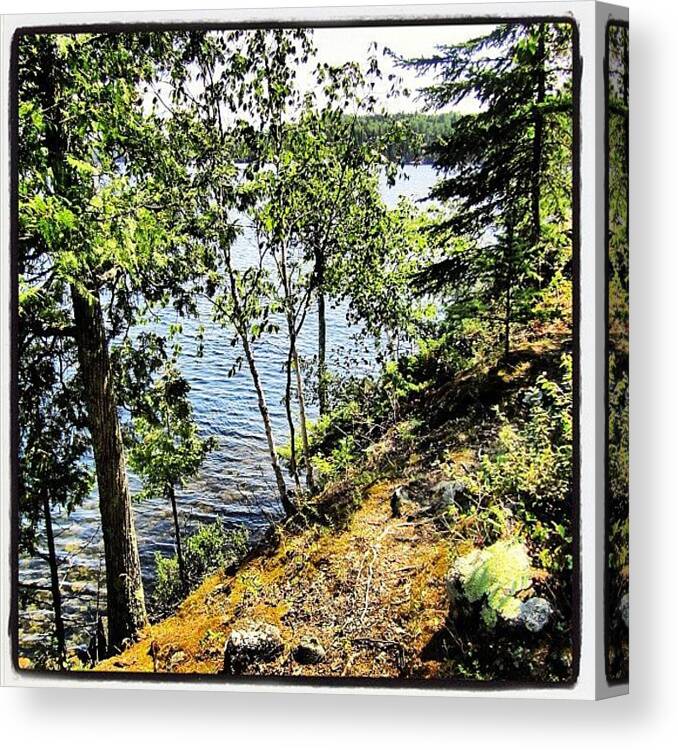 Summer Canvas Print featuring the photograph #memories #summer #camping #hiking by Lucy Siciliano