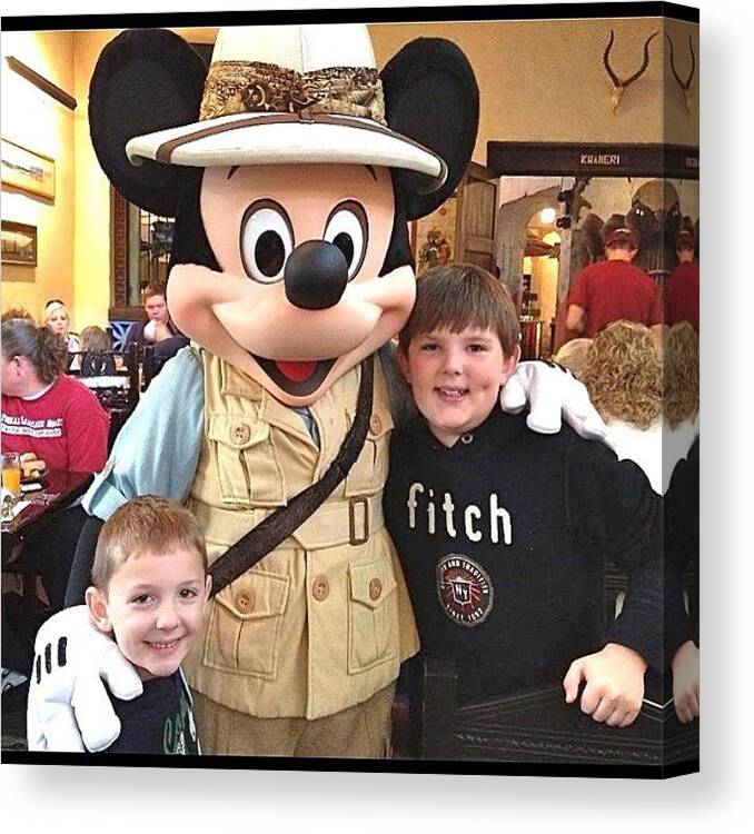  Canvas Print featuring the photograph Mickey, Hunter & Brayden by L. Chris Curry