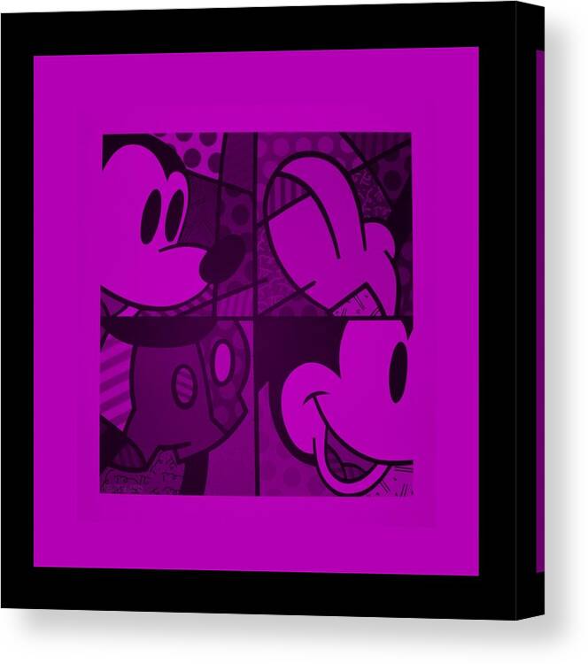 Mickey Mouse Canvas Print featuring the photograph MICKEY in PURPLE by Rob Hans