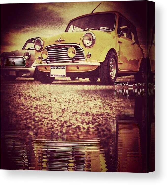  Canvas Print featuring the photograph Mini Coopers A Classic Car (which I by Mick Canon