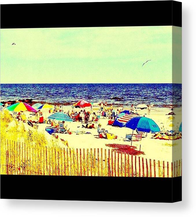 Beach Canvas Print featuring the photograph Miss You Already. #beach #oc by Rachel Fox Burson
