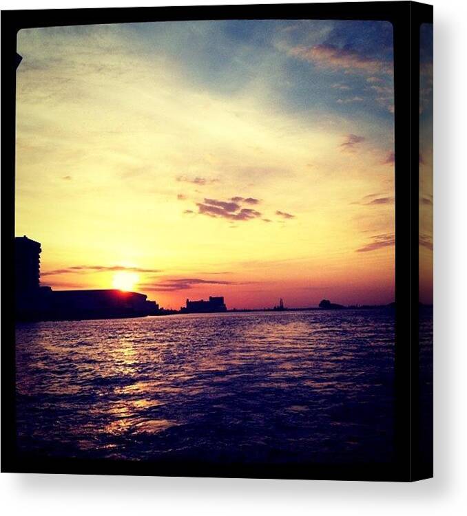 Sunset Canvas Print featuring the photograph Mississippi by Madeline Perez