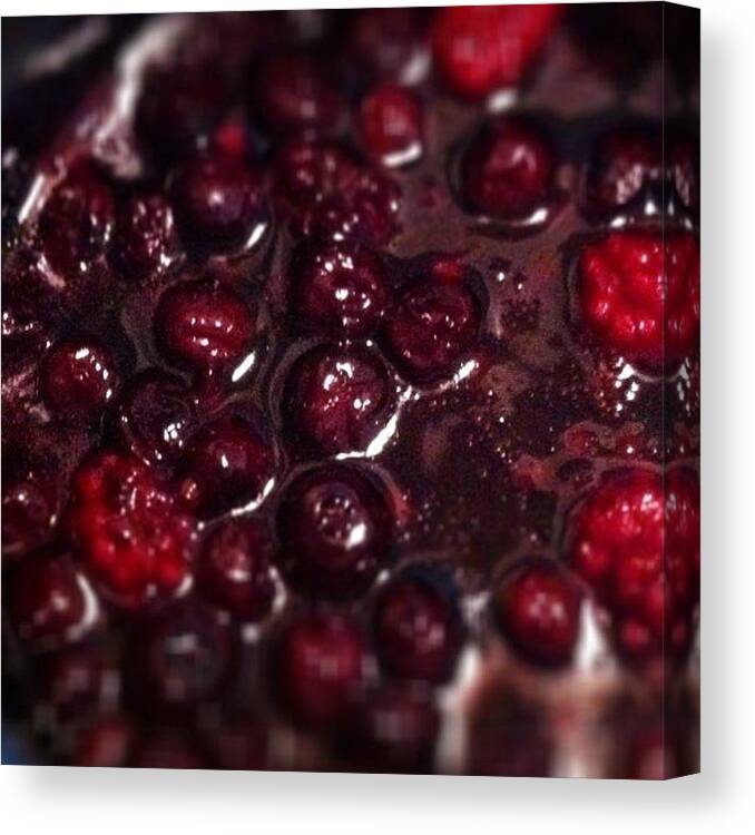  Canvas Print featuring the photograph Mixed Berries... Nom. [camera+] by S Michelle Reese