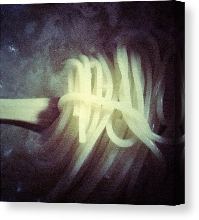 Instagramhub Canvas Print featuring the photograph Mmmmmm #pasta #foodporn #food #italian by Daniela Leach