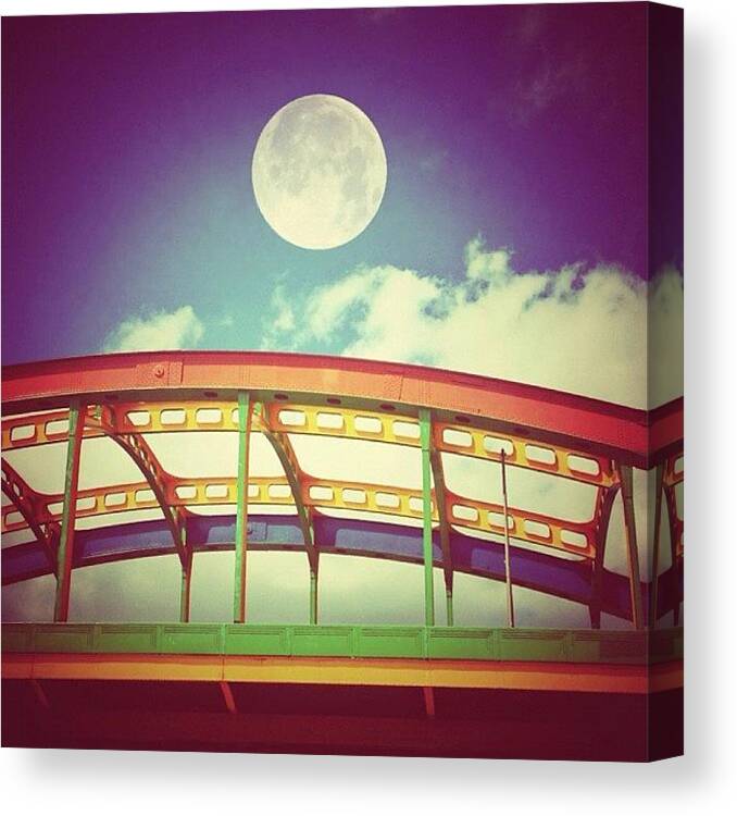 Moon Canvas Print featuring the photograph Moonwalk by Amy DiPasquale
