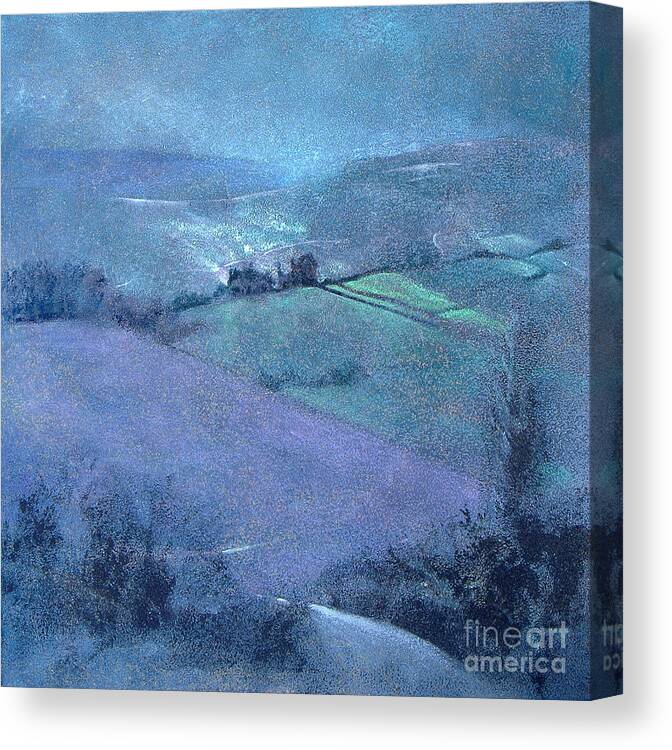 Illustrated Canvas Print featuring the painting Moorland Highlights by Neil McBride