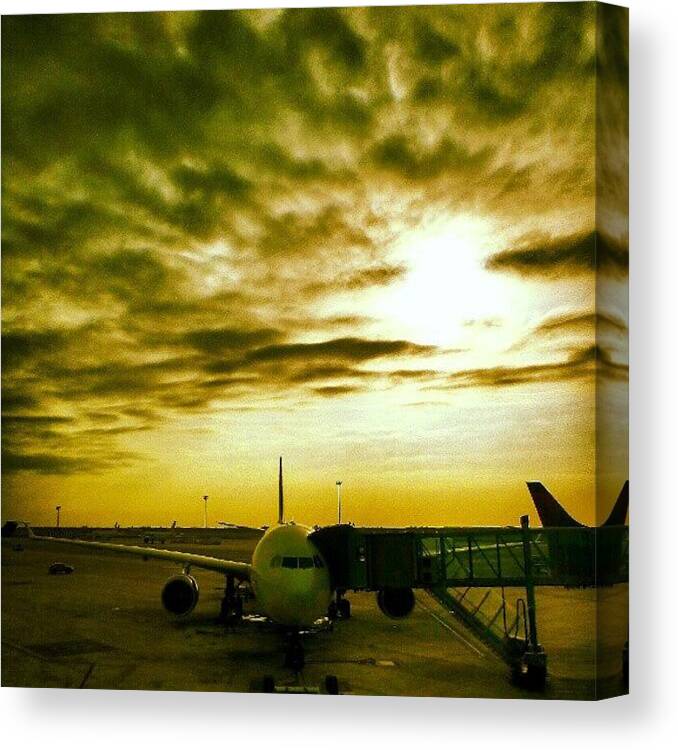 Flight Canvas Print featuring the photograph Morning Flight #sunrise #flight by Tommy Tjahjono