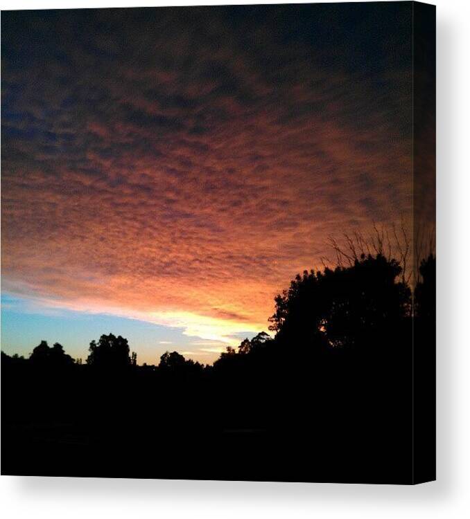 Clouds Canvas Print featuring the photograph Morning Sky by Lee Barnes