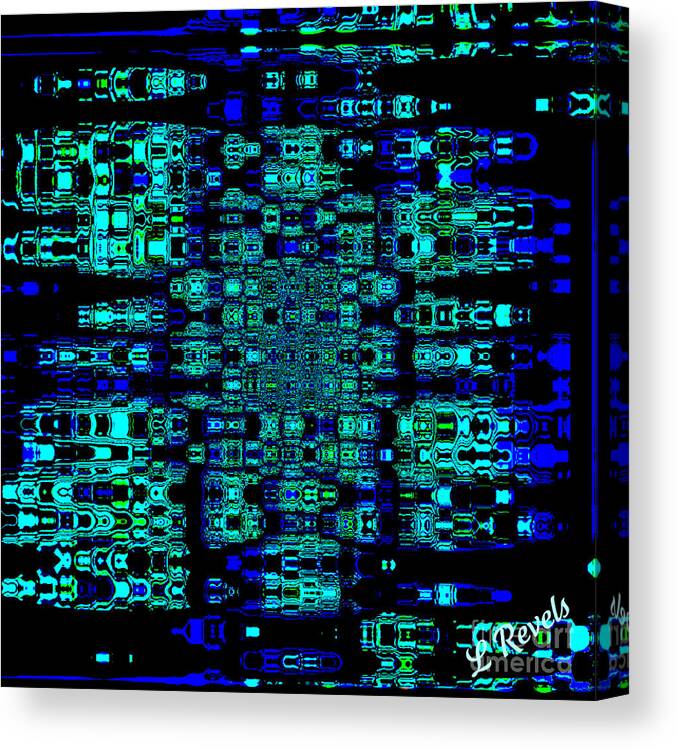 Abstract Canvas Print featuring the digital art Motherboard by Leslie Revels