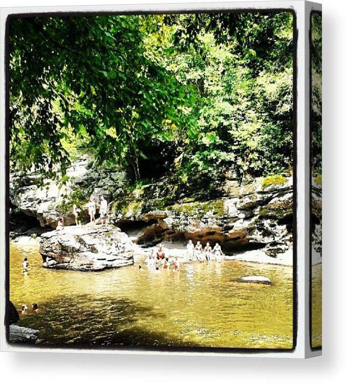 Summer Canvas Print featuring the photograph #mountains #appalachian #state by Virginia Lockman