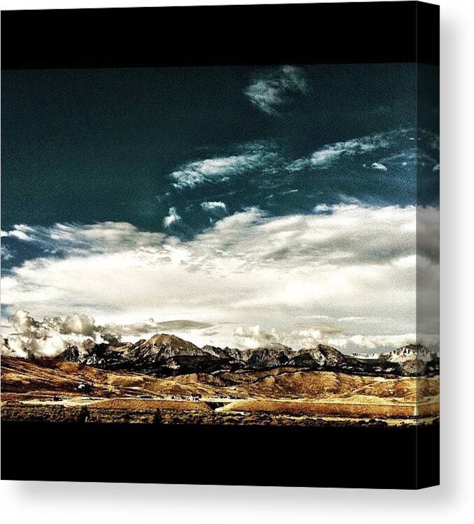 Mountains Canvas Print featuring the photograph Mountains Win Again by Lisa King
