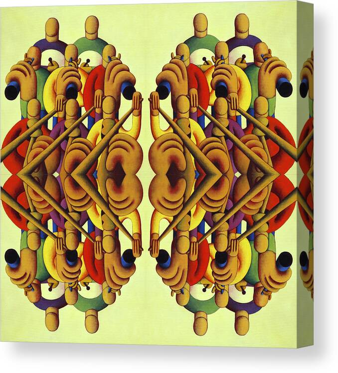 Music Canvas Print featuring the painting Musical repetition composition 2 by Alan Kenny