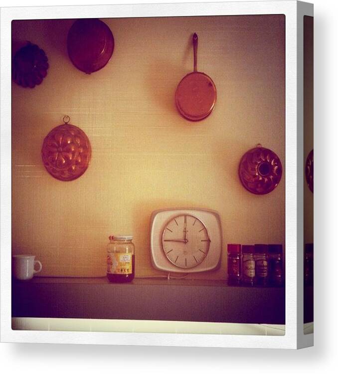 Grandma Canvas Print featuring the photograph My Grannies Kitchen by Florian Divi
