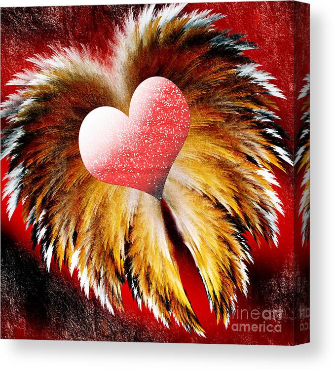 Wings Canvas Print featuring the photograph My Heart Has Wings V1 by Andee Design