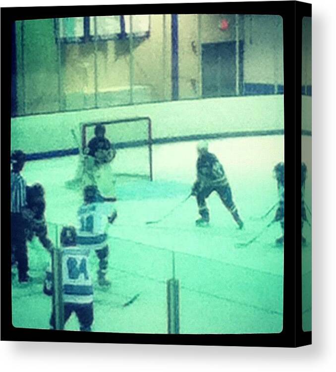 Sticks Canvas Print featuring the photograph My Hockey Games During Nhl Lockout :) by Alexx Grumski