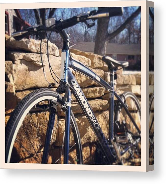 Bike Canvas Print featuring the photograph My Husband Surprised Me With A New by Megan Batrez