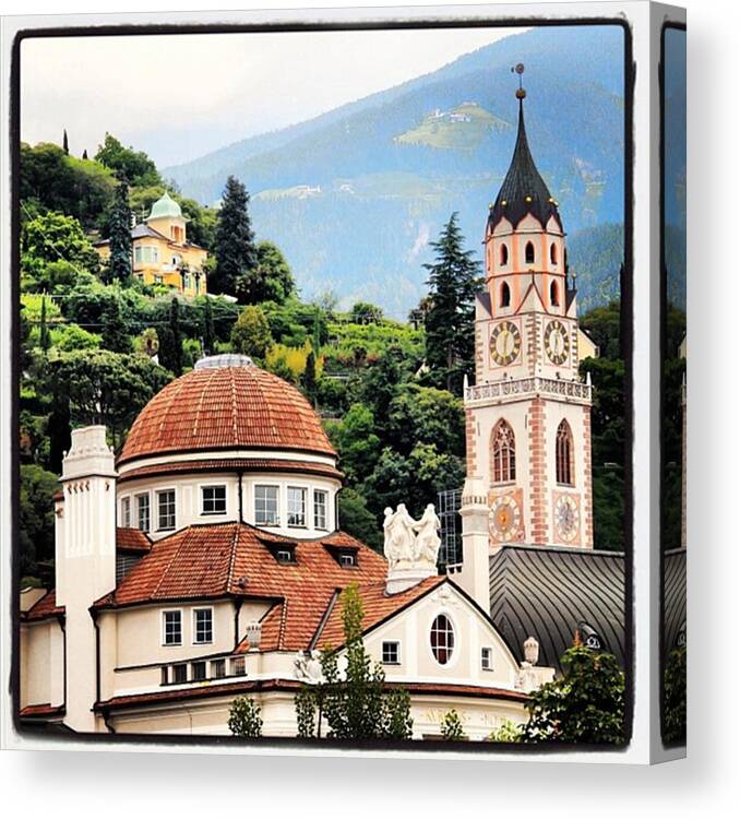 City Canvas Print featuring the photograph My Town Merano by Luisa Azzolini