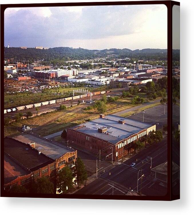  Canvas Print featuring the photograph My View Of @railroadpark by Thomas Jefferson Tower