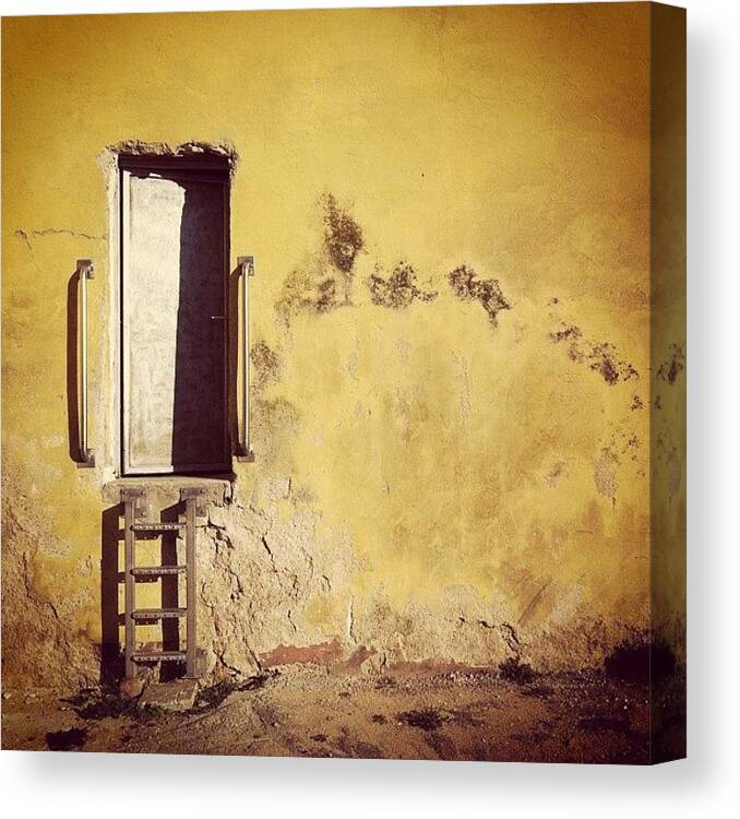 200likes Canvas Print featuring the photograph My Yellow Earlybird House 4/4 by Xavier Galland