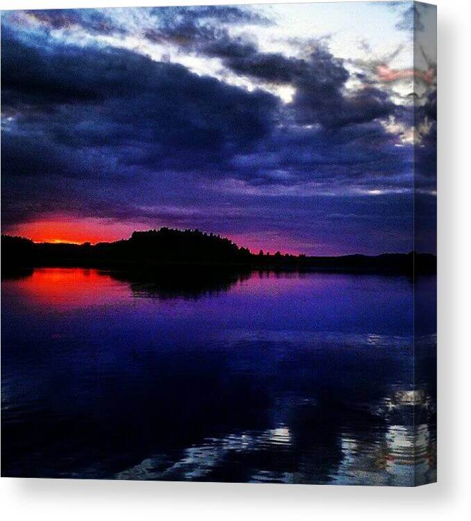 Reflection Canvas Print featuring the photograph Mystic Lake by Luise Sommer