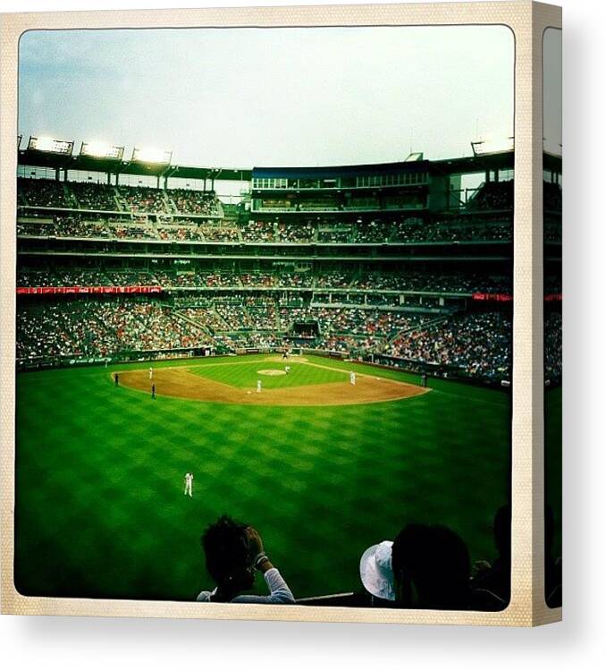 Washington Nationals Canvas Print featuring the photograph Nats Beat Mets by Cheryl Matochik