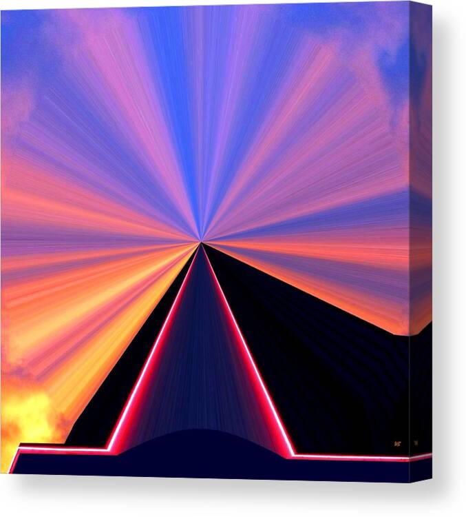Neon Pinnacle Canvas Print featuring the digital art Neon Pinnacle by Will Borden