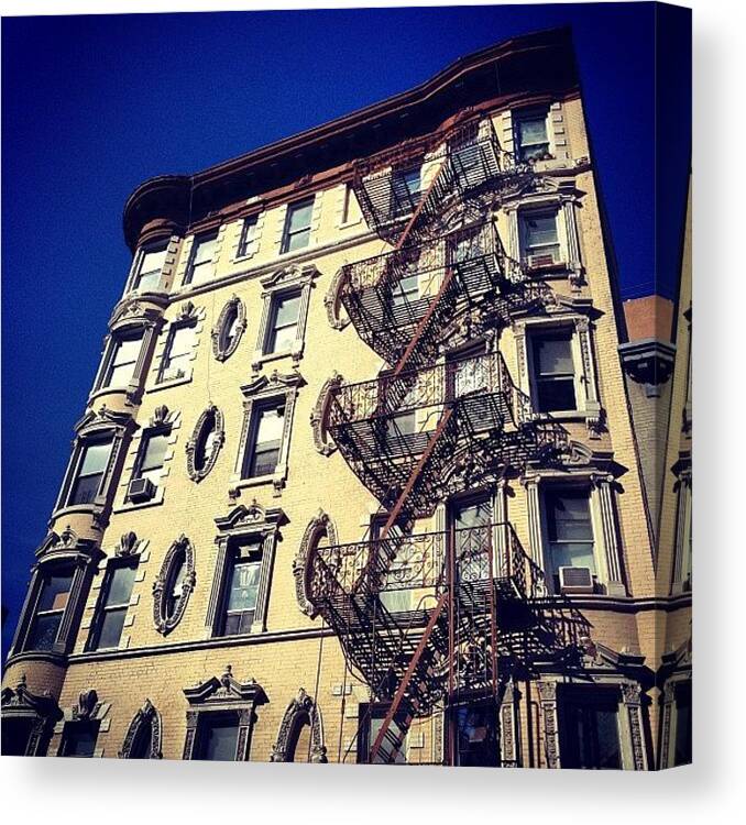 New York City Canvas Print featuring the photograph New York City - Lower East Side Architecture by Vivienne Gucwa