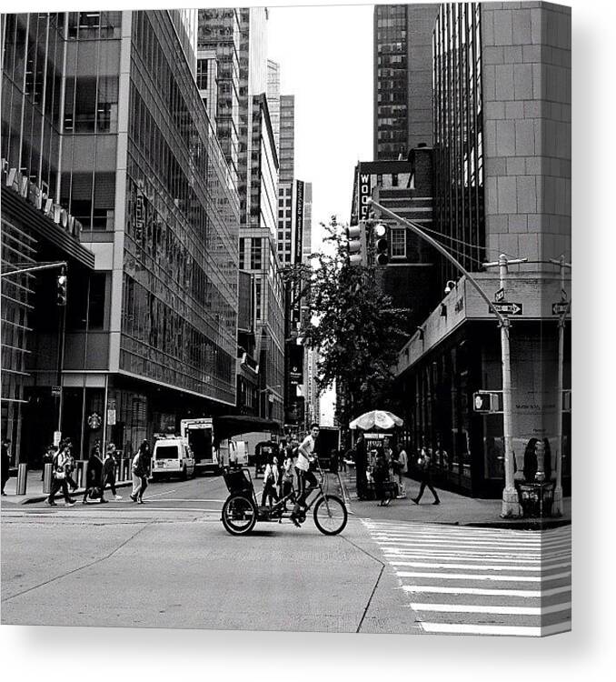 New York City Canvas Print featuring the photograph New York City Flow of Life by Vivienne Gucwa
