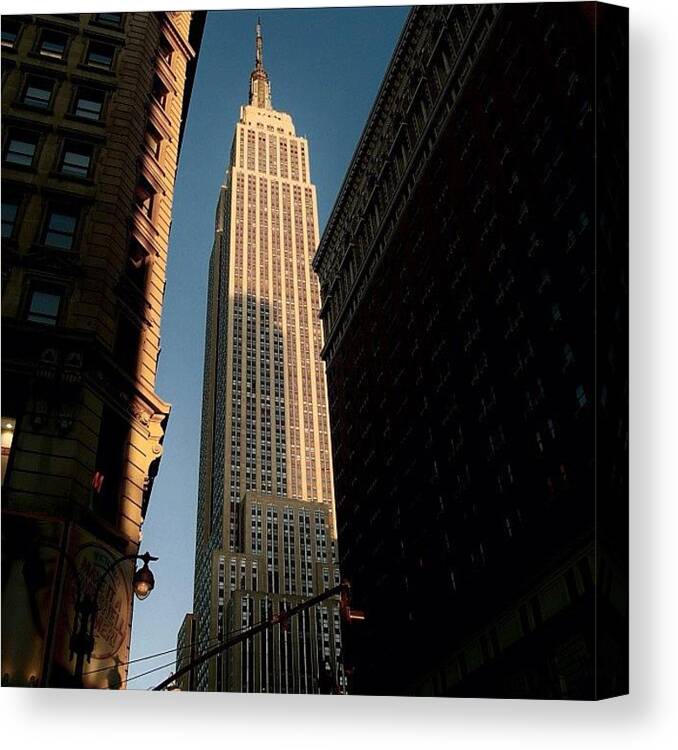 City Canvas Print featuring the photograph #newyorker #newyork #ny #empire by Joel Lopez